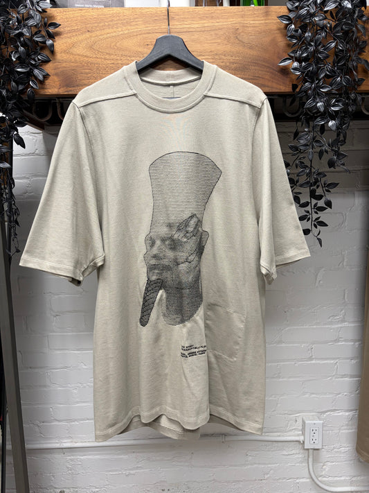 SS2024 Rick Owens ‘Lido’ Ron Athey Portrait Pearl/Black Oversized Jumbo Sweatshirt