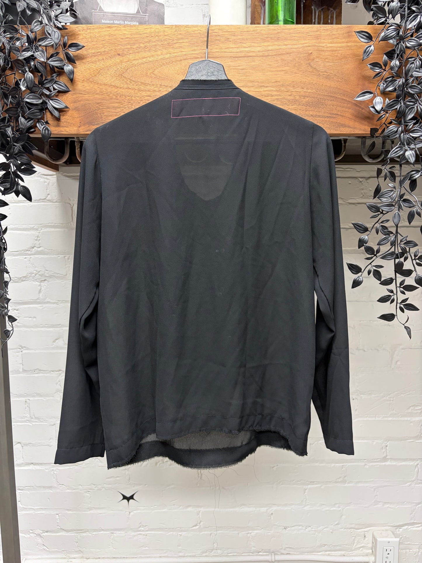 AW2002 Junya Watanabe ‘Jewel Skull’ Chiffon Sheer Long Sleeve Shirt
