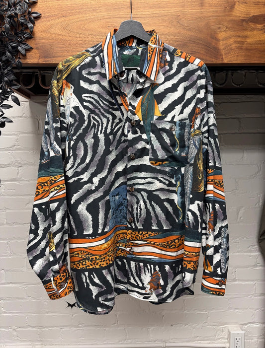 Vintage Jean Paul Gaultier ‘Mixed Art Collage’ Button Up Shirt