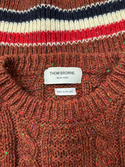 Thom Browne ‘Donegal Stripe’ Cable Knit Sweater
