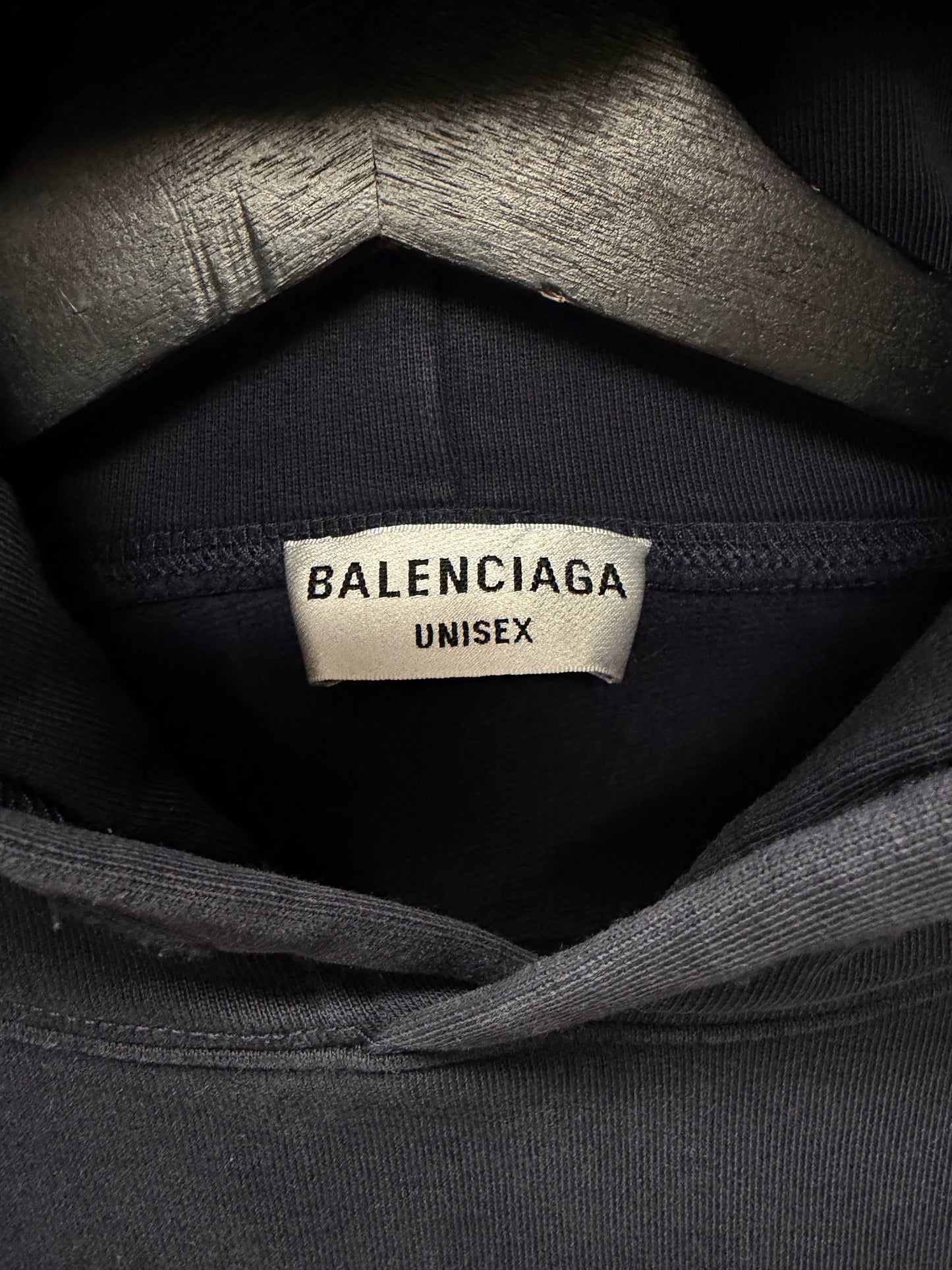 2021 Balenciaga ‘New Tork’ Collegiate Embroidered Logo Hoodie