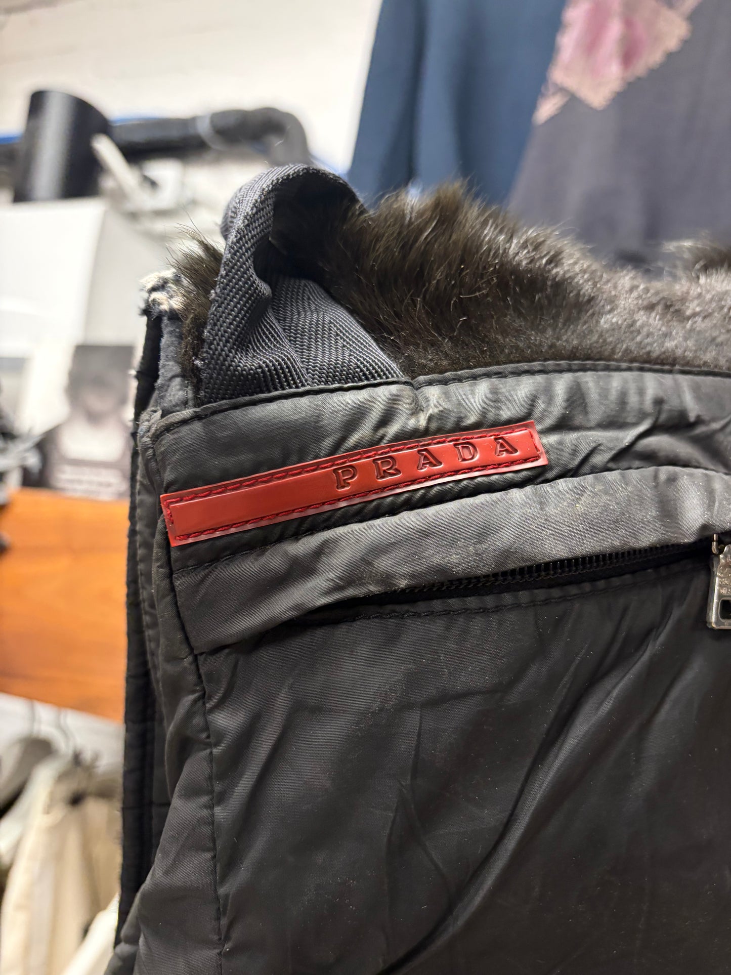 AW1999 Prada Sport ‘Goat Fur’ Brown Nylon Crossbody Messenger Sling Bag