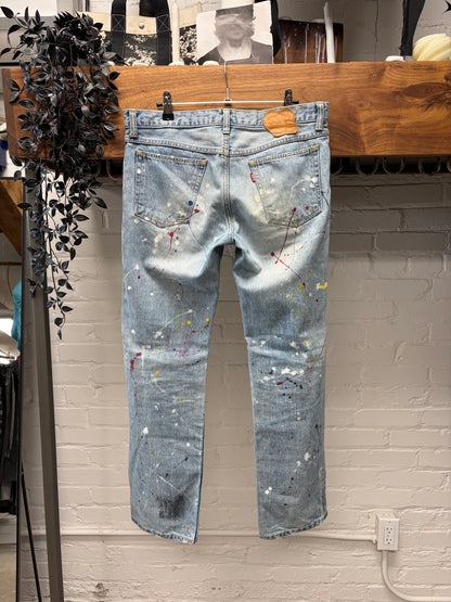 SS2006 Number (N)ine ‘Welcome to the Shadows’ Paint Splattered Denim