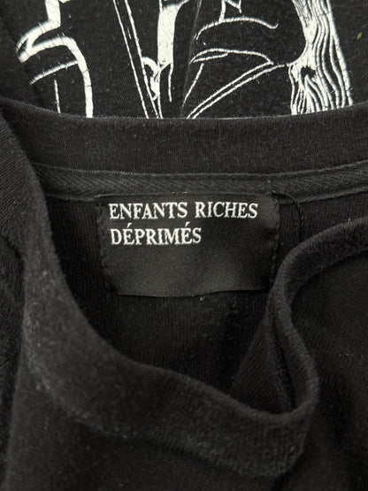 Enfants Riche Deprimes ‘Comic Strip’ Cropped Black T-Shirt
