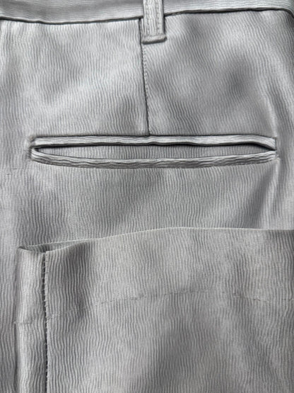 Ann Demeulemeester Glossy Silver Cropped Pants