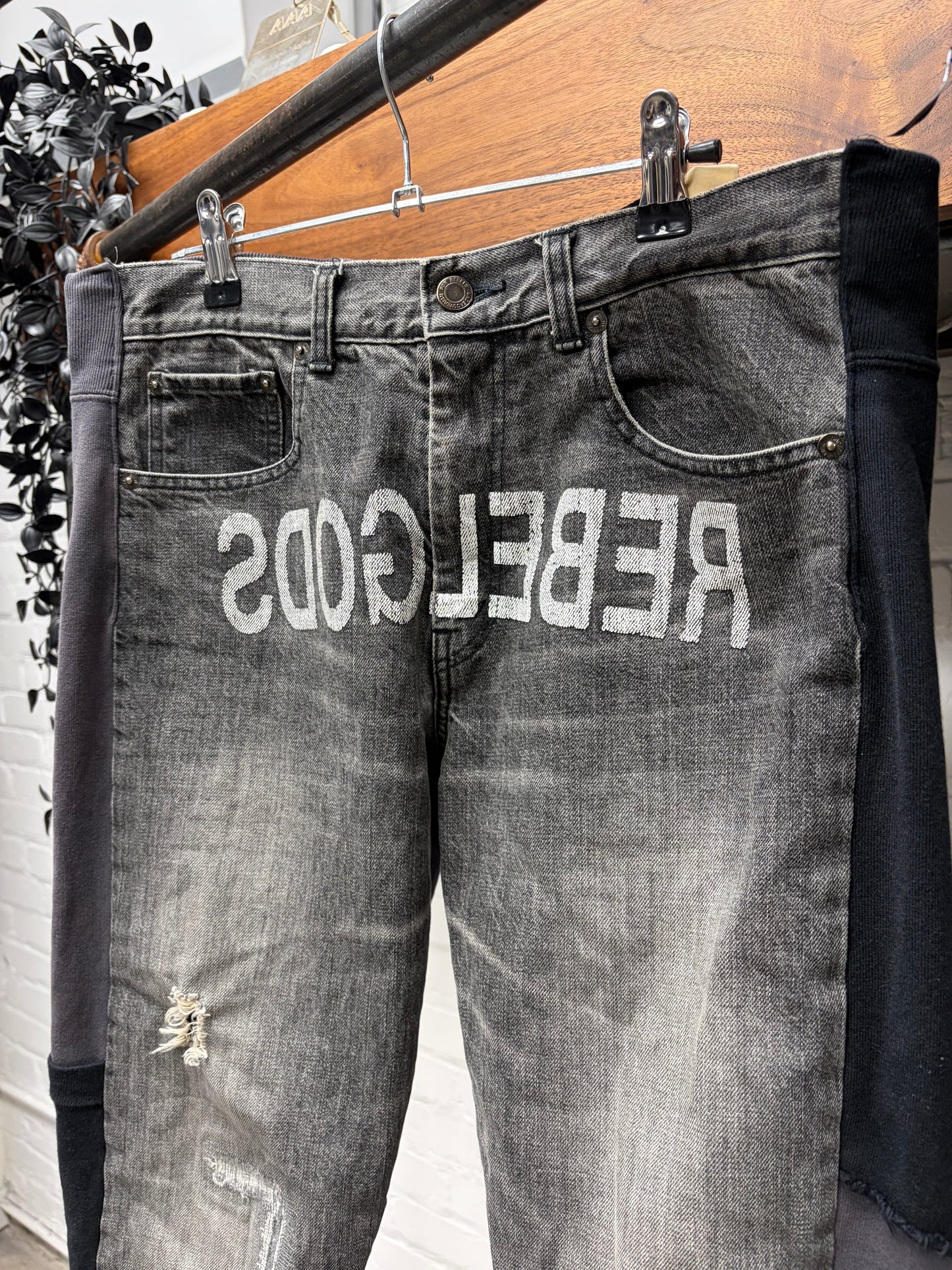 AW2002 Undercover ‘Rebelgods’ Hybrid Sweatpant Denim