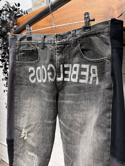 AW2002 Undercover ‘Rebelgods’ Hybrid Sweatpant Denim