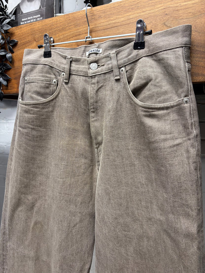 Auralee ‘Hard Twist’ Brown Relaxed Fit Denim