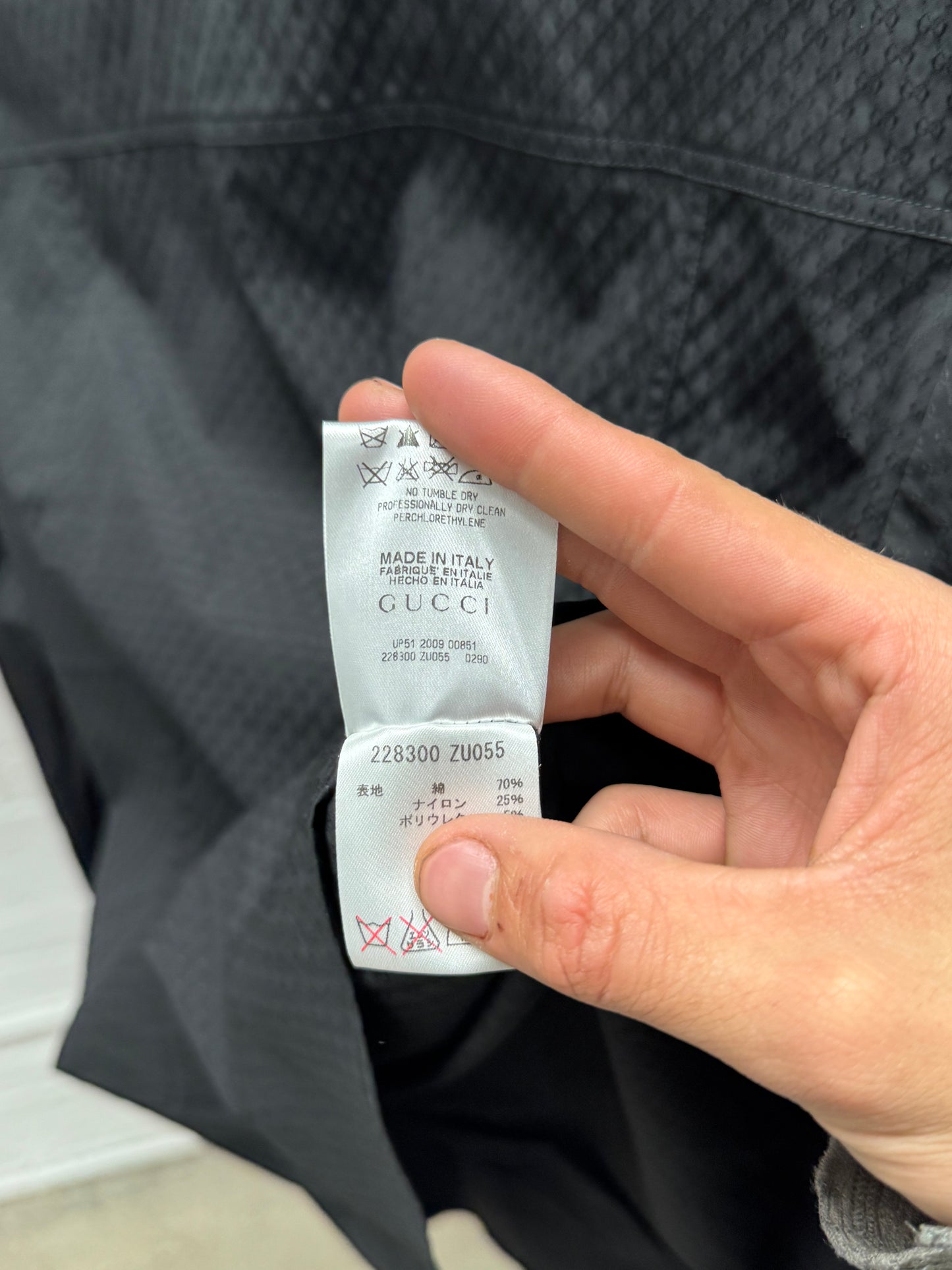 SS2009 Gucci ‘Micro Monogram’ Black Button Up Shirt