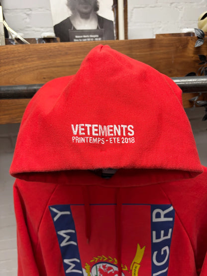 SS2018 Vetements x Tommy Hilfiger ‘Flag Logo’ Pullover Hoodie