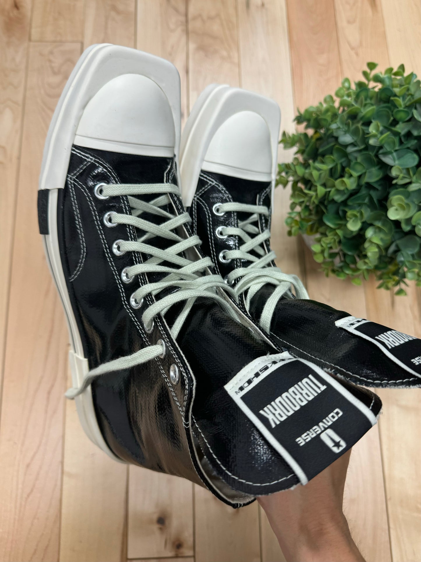 Rick Owens x Converse ‘TurboDRK’ Matte Black High Top Sneakers