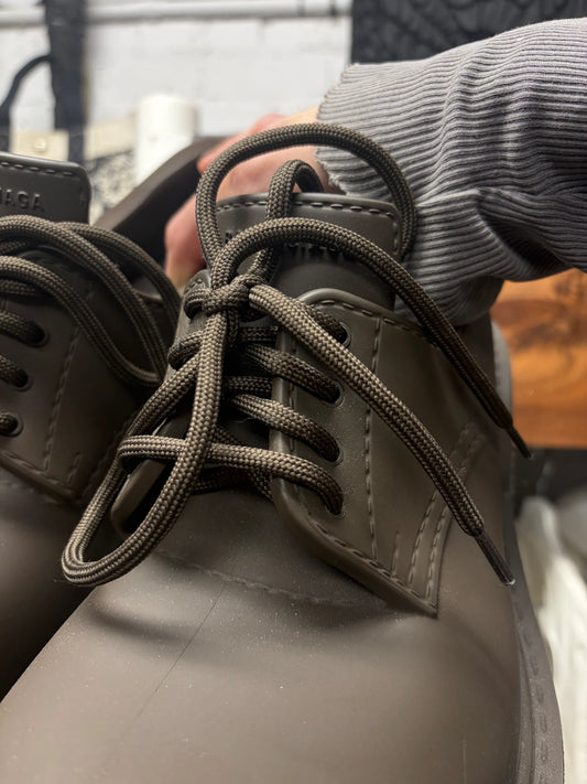 Balenciaga Brown ‘Steriod’ Derby Oversized Low Top Boots