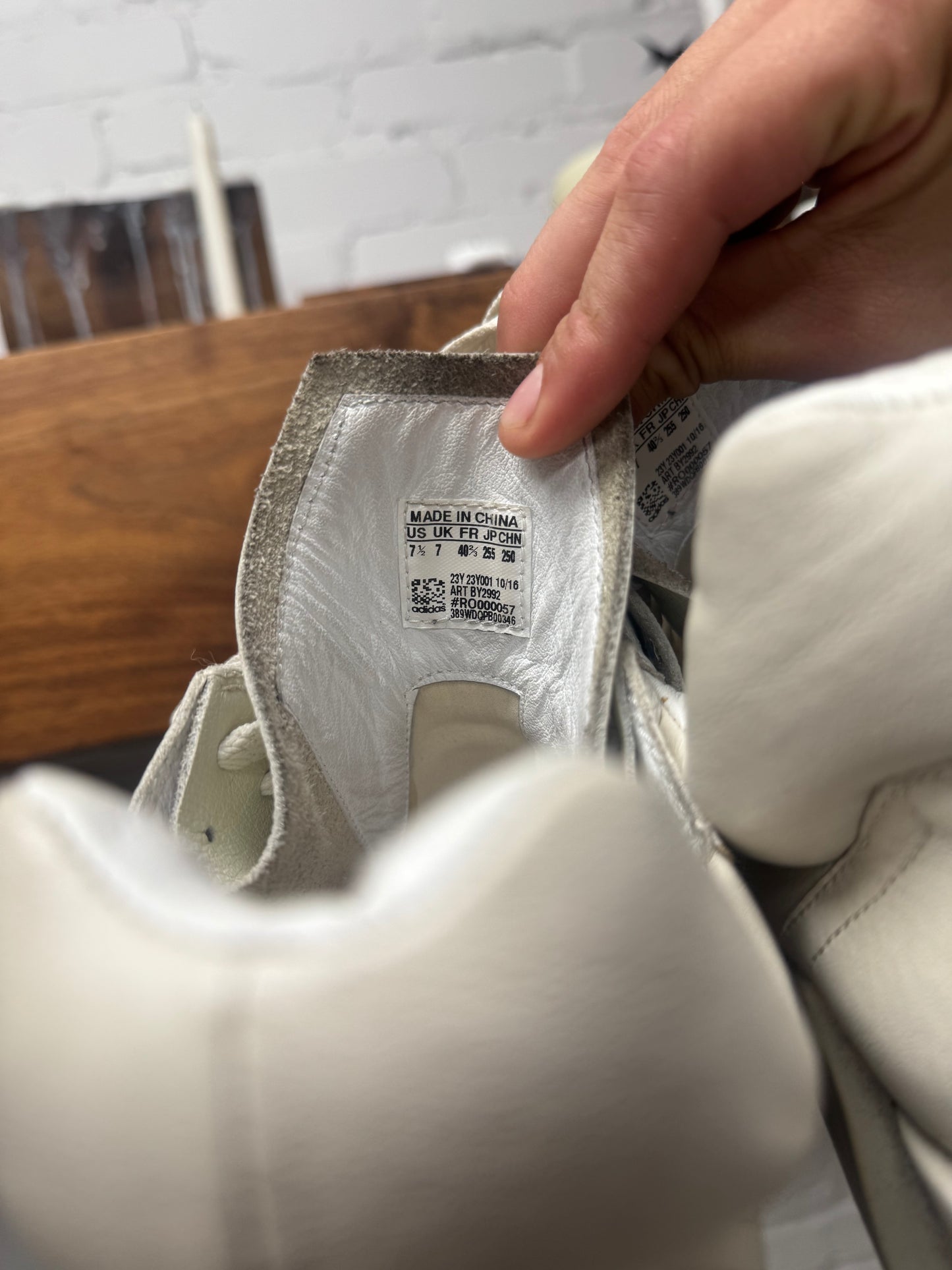 SS2021 Rick Owens ‘Phlegethon’ Milk White Leather Runners