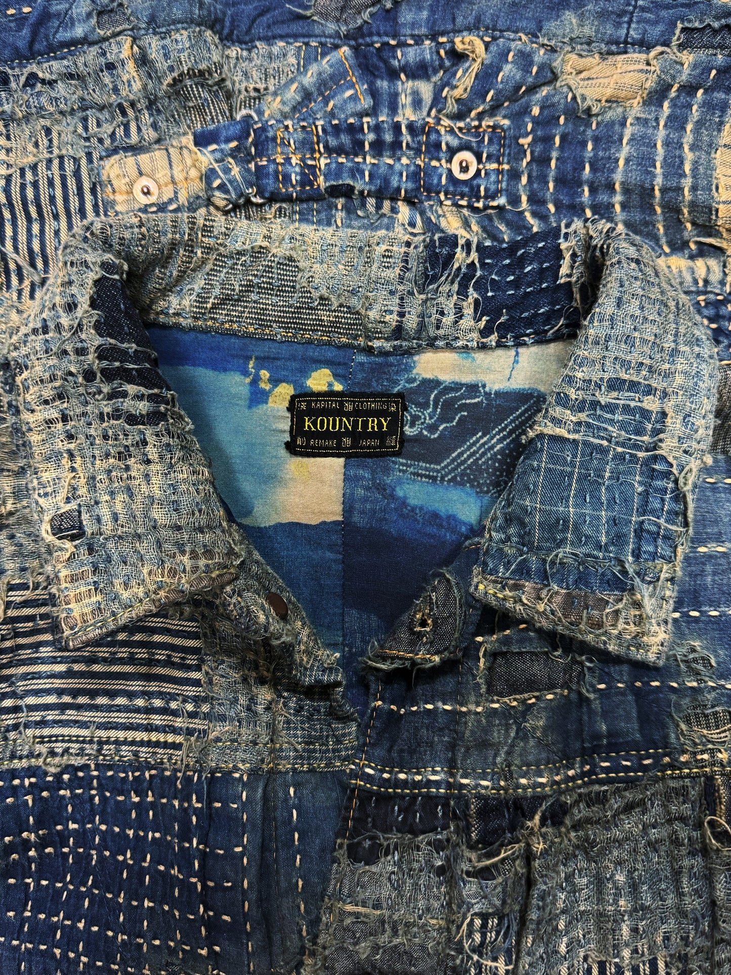 SS2024 Kapital ‘Boro’ Patchwork Repaired Denim Jacket