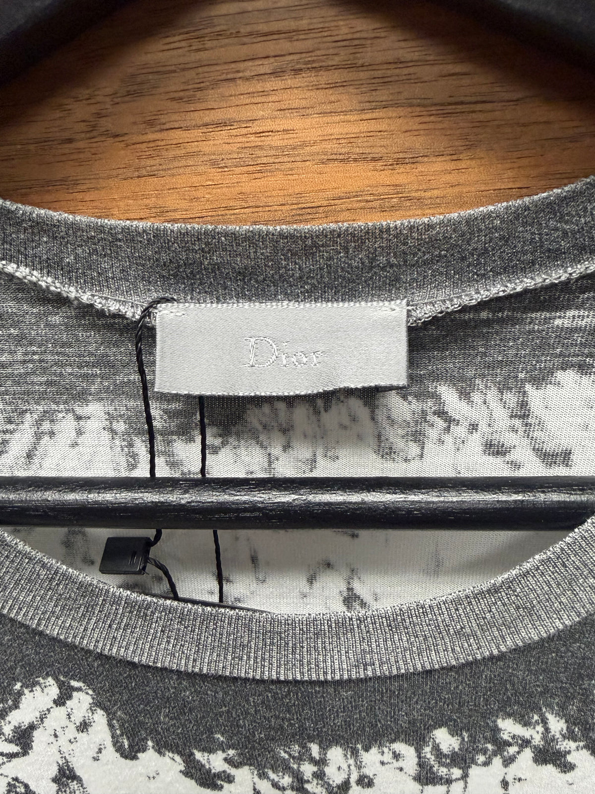 AW2010 Dior Homme ‘Coal’ Painted Collar White Short Sleeve T-Shirt