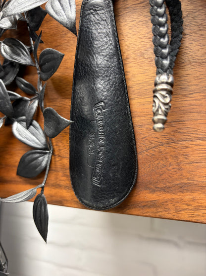 Chrome Hearts ‘Shoe Horn’ With Braided Leather/925 Silver Handle