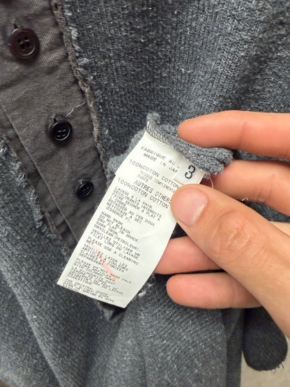 Yohji Yamamoto Pour Homme Thermal ‘Henley’ Assorted Button Long Sleeve Shirt