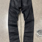 SS2004 Dior Homme ‘Strip’ by Hedi Slimane Waxed Black Distressed Skinny Denim