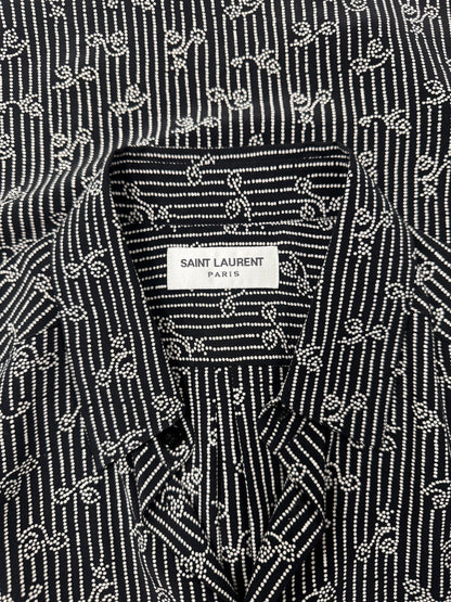 SS2017 Saint Laurent ‘Pointallism’ Silk Short Sleeve Shirt