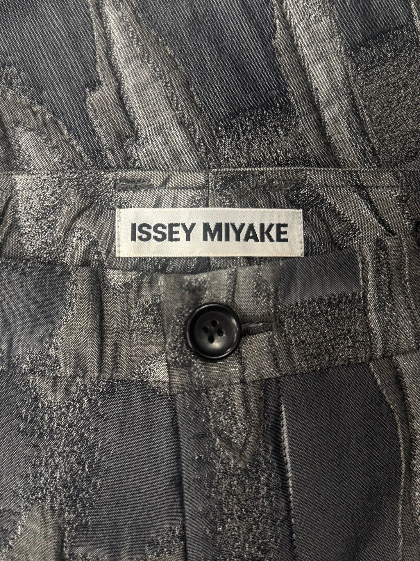 Issey Miyake 3D ‘Stone Print’ Grey Wide Leg Trousers