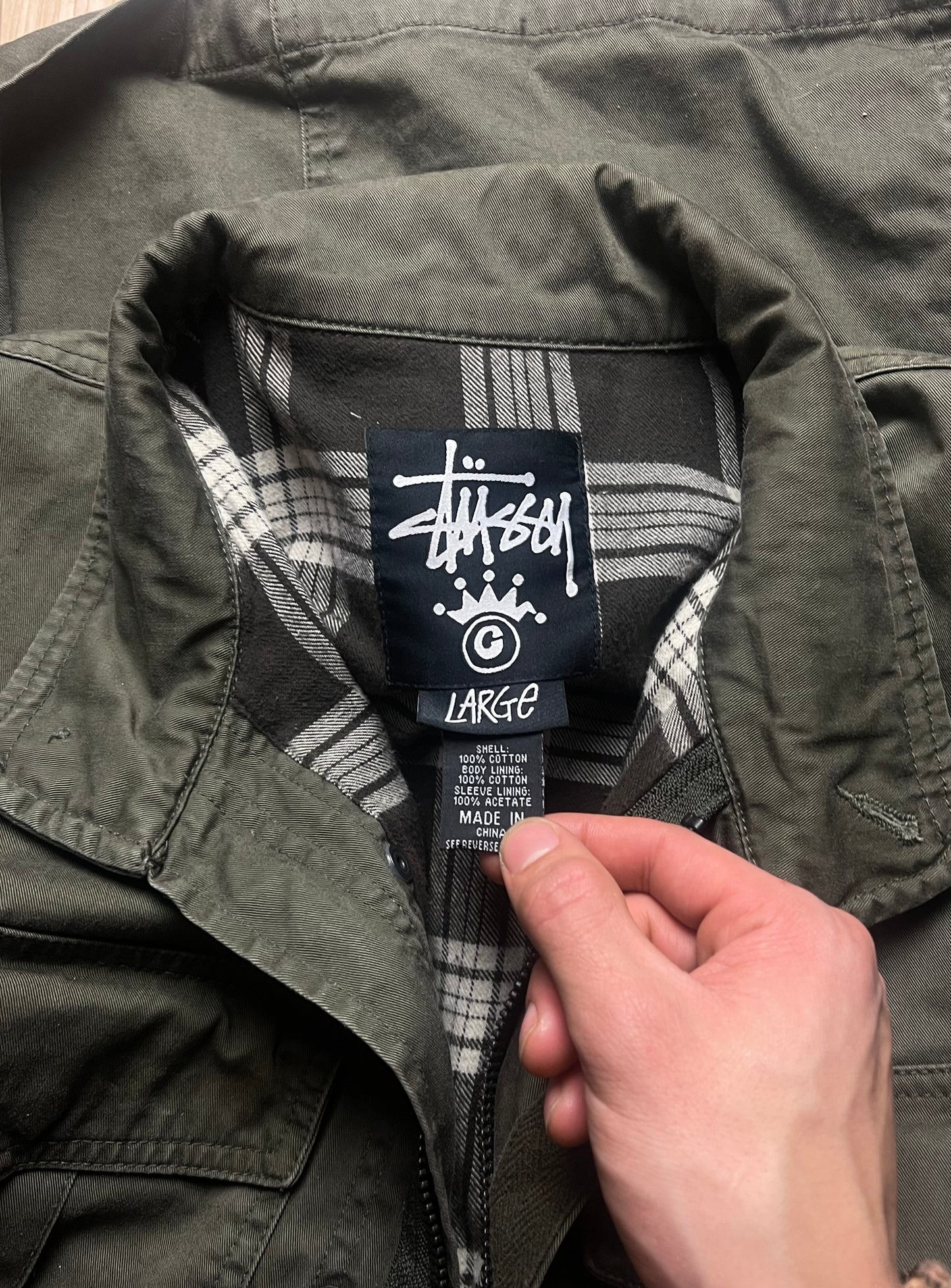 2000s Stussy M-65 Wool Lined Military Jacket