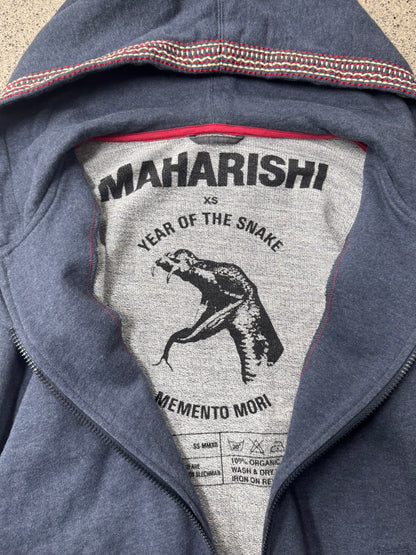 Maharishi ‘Snake’ Embroidered Zip Up Hoodie