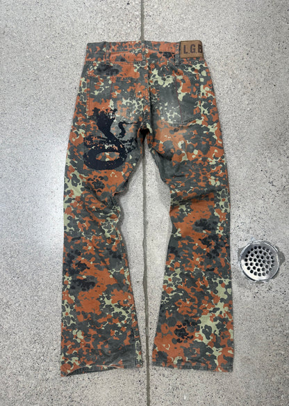L.G.B. ‘Digital Camouflage’ Flared Denim