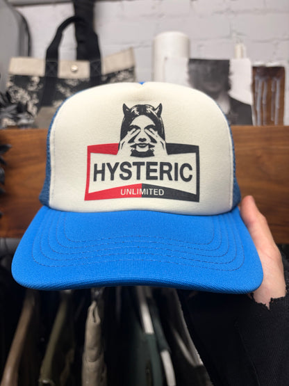 Hysteric Glamour ‘See No Evil’ Blue/White Trucker Hat