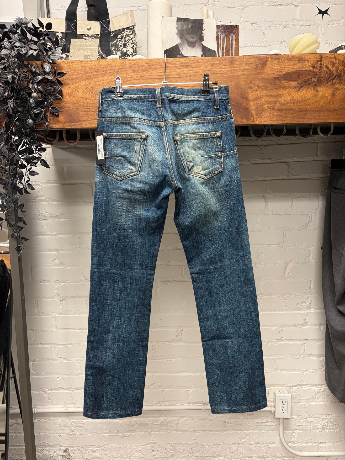 2008 Dior Homme by Kris Van Assche ‘Day Off’ Washed Blue Skinny Jeans