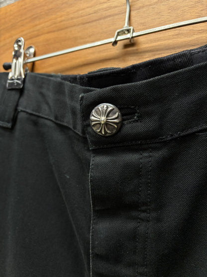 Chrome Hearts Double Knee Black .925 Silver Hardware Carpenter Denim