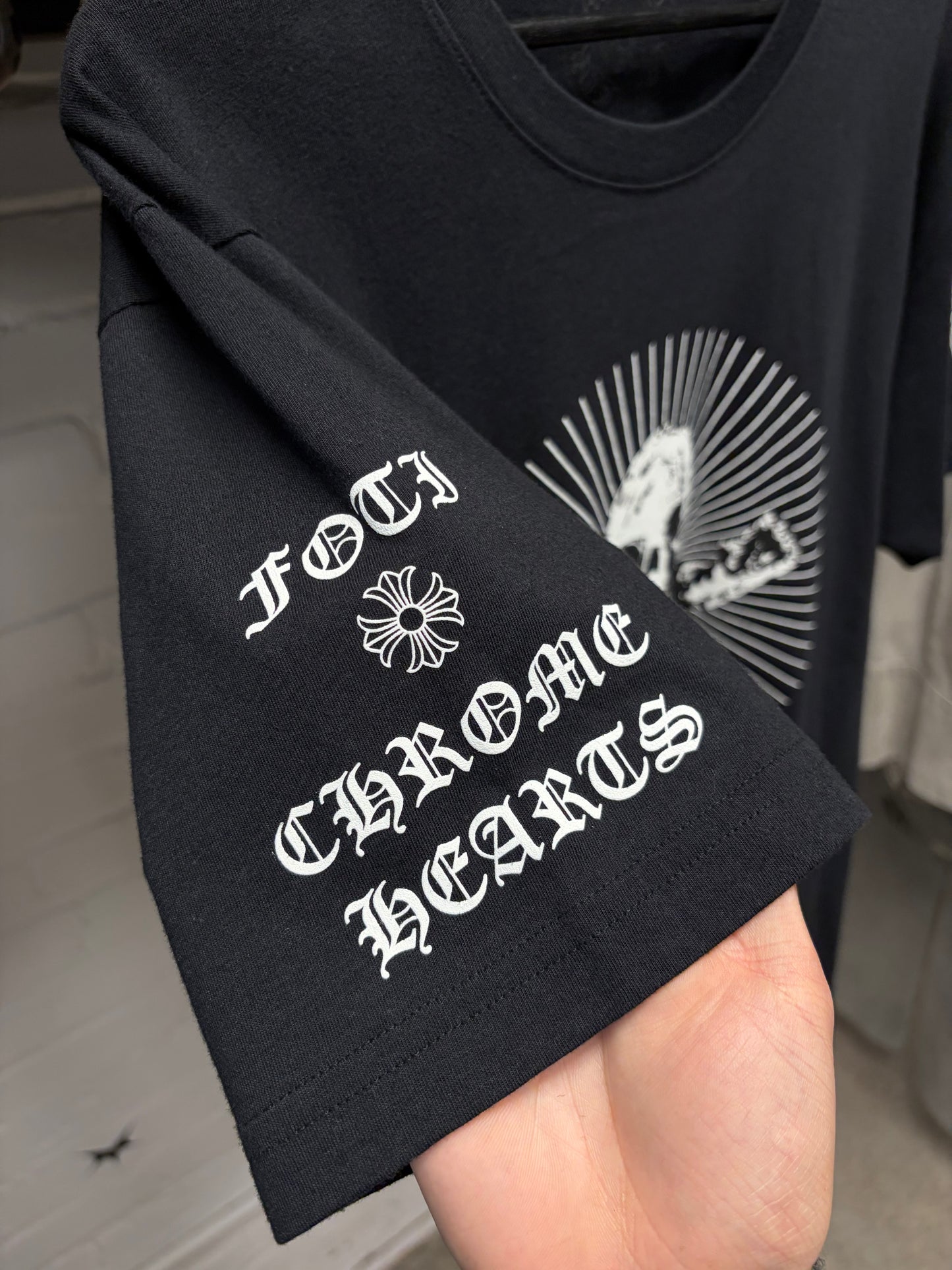 Chrome Hearts Foti ‘Harris Teeter’ Black Skull Graphic T-Shirt