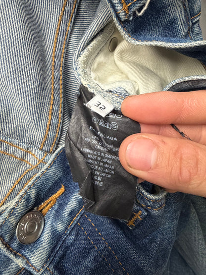2017 Balenciaga Washed Blue Bootcut Denim