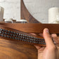 Saint Laurent Leather Studded Brown Calfskin Leather Belt