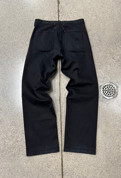 SS2017 Maison Margiela ‘Leather Handle’ Zip Closure Wide Leg Pants