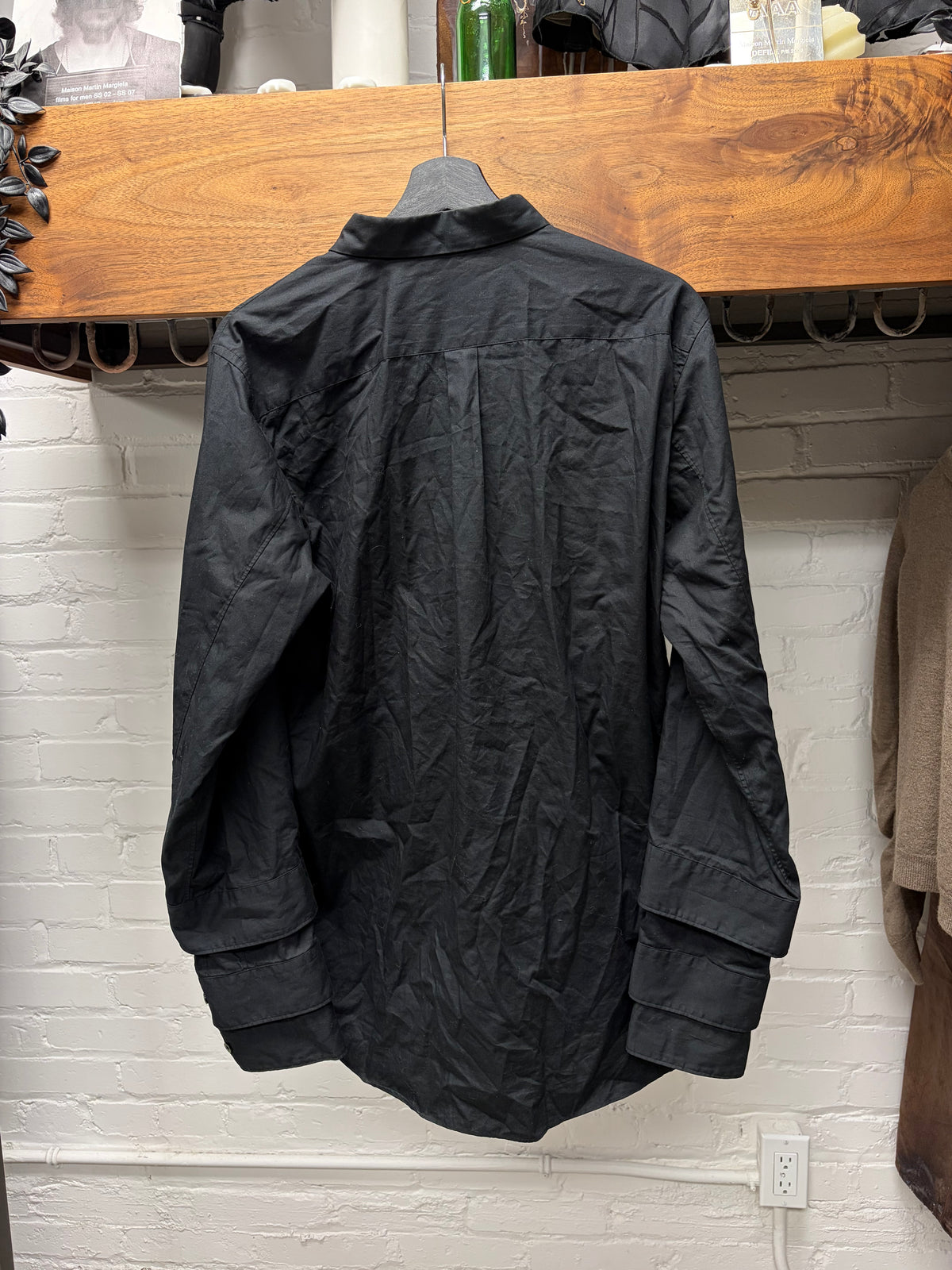 2019 Comme Des Garçons Black ‘Triple Sleeve Cuffs’ Button Up Shirt