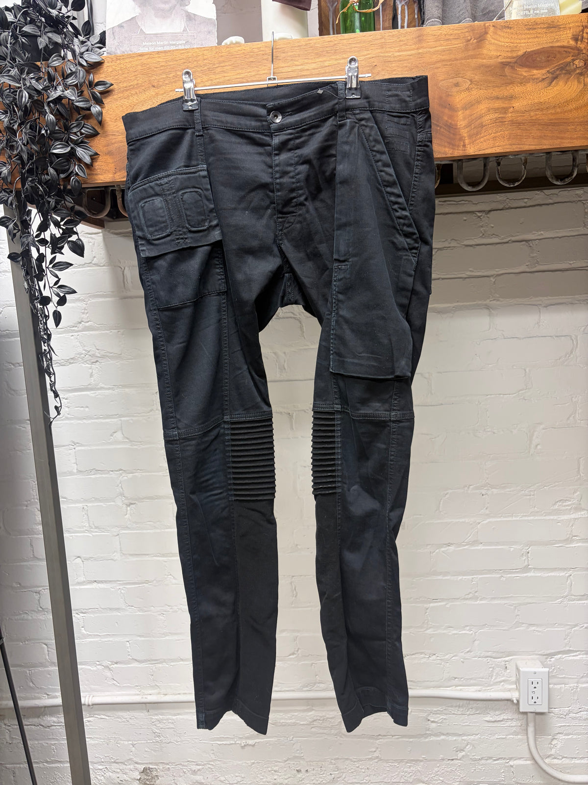 AW2014 Rick Owens 'Moody' Memphis 'Black Inside' Skinny Cargo Denim