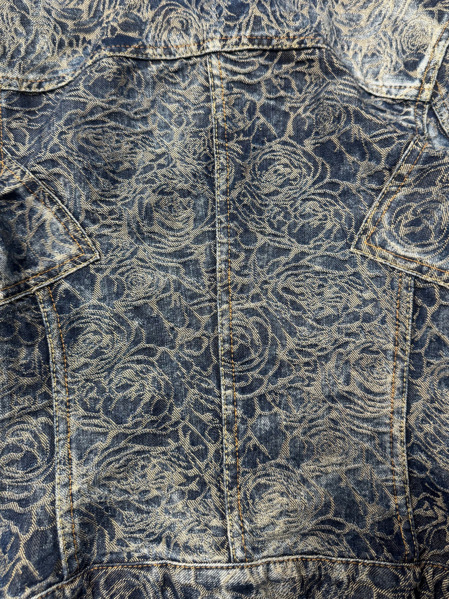 SS2007 Issey Miyake ‘Rose’ Jacquard Embroidered Denim Jacket