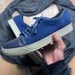 Lanvin Low Top Blue Suede Skate Sneakers