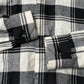 2017 Saint Laurent Plaid Black/Natural White Plaid Patterned Flannel
