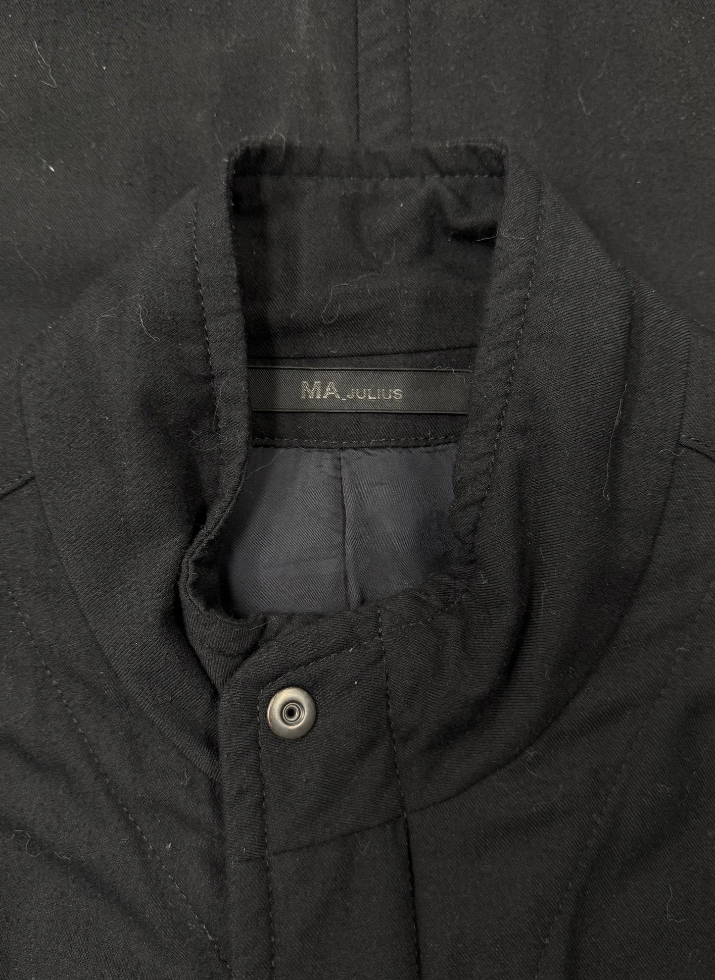 AW2011 Julius ‘Serge’ Black Nylon Long Coat