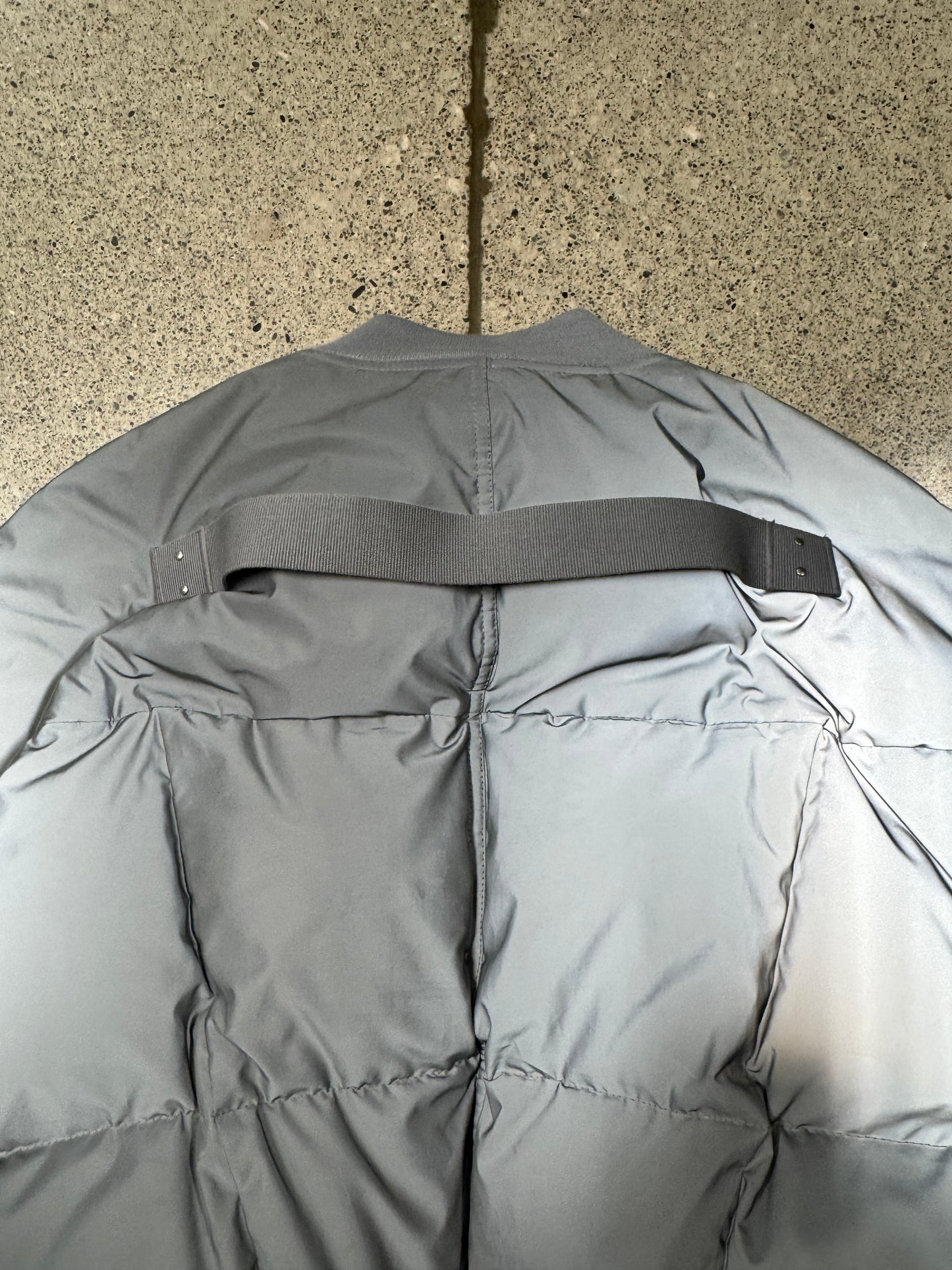 AW2022 Rick Owens Mainline ‘Strobe’ 3M Reflective Padded Bomber Jacket