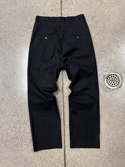 SS2018 Rick Owens ‘Dirt’ Mainline Cropped Black Trousers