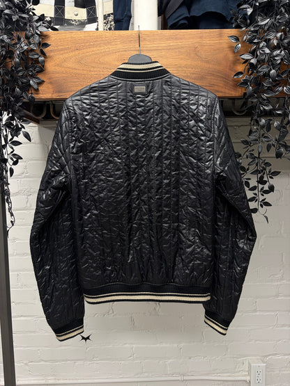 Dolce & Gabbana Quilted ‘Varsity’ Black Bomber Jacket