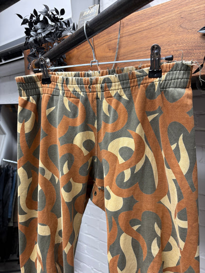 AW2004 Number (N)ine ‘Crying Hearts’ Tribal Print Sweatpants