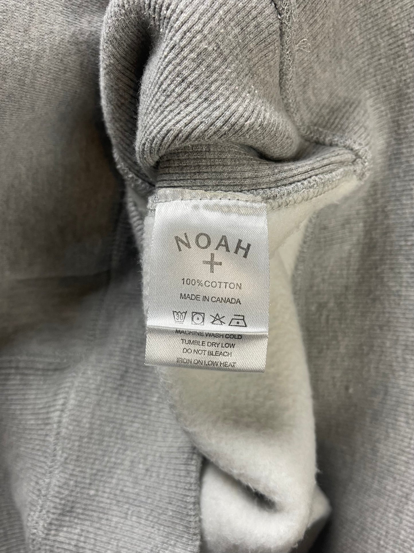 Noah Cross Logo Hooded Heather Grey Hoodie