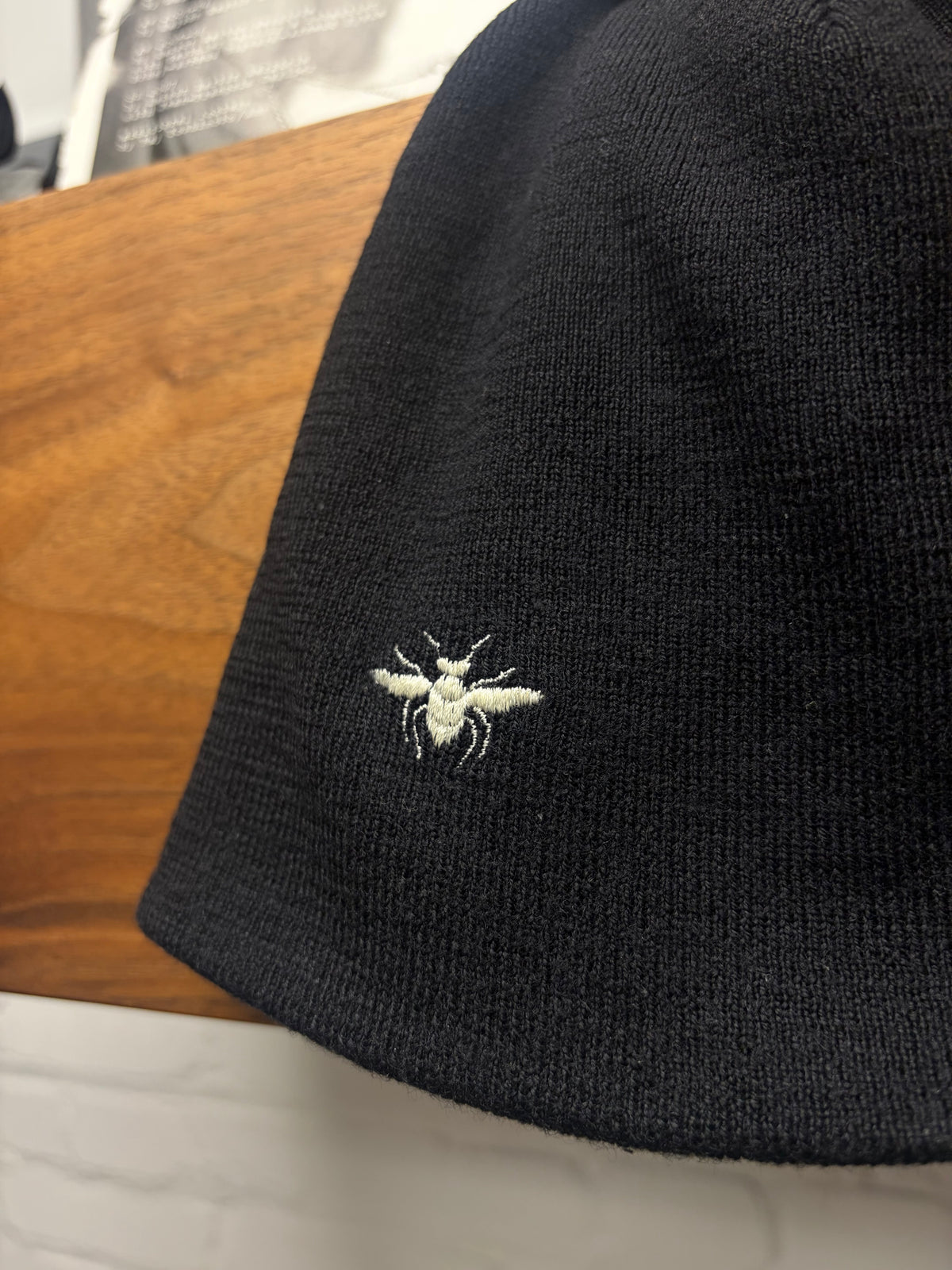 AW2004 Dior Homme by Hedi Slimane ‘Victim of the Crime’ Black/White Bee Logo Skull Cap