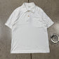 Dries Van Noten White ‘2 Button’ Cotton Collared Polo