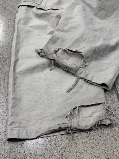 2023 Balenciaga Convertible Distressed Rip-Stop Cargo Pants