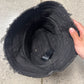 Paradoxe Paris Black Denim Distressed Bucket Hat