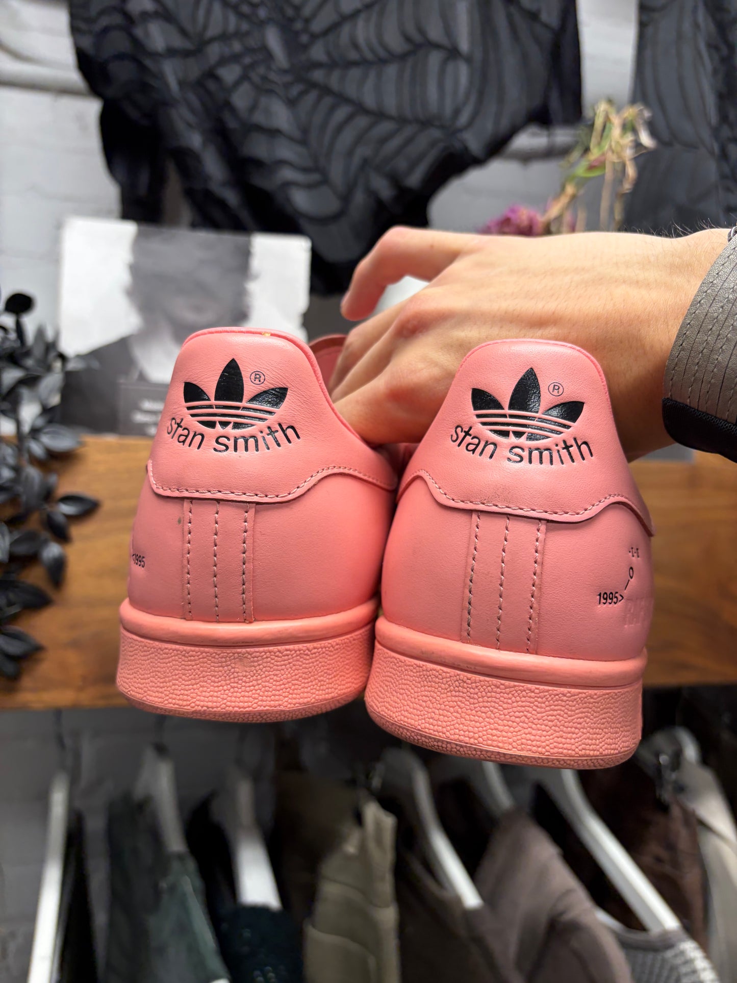 Raf Simons x Adidas ‘Stan Smith’ Pink Low Top Court Sneakers